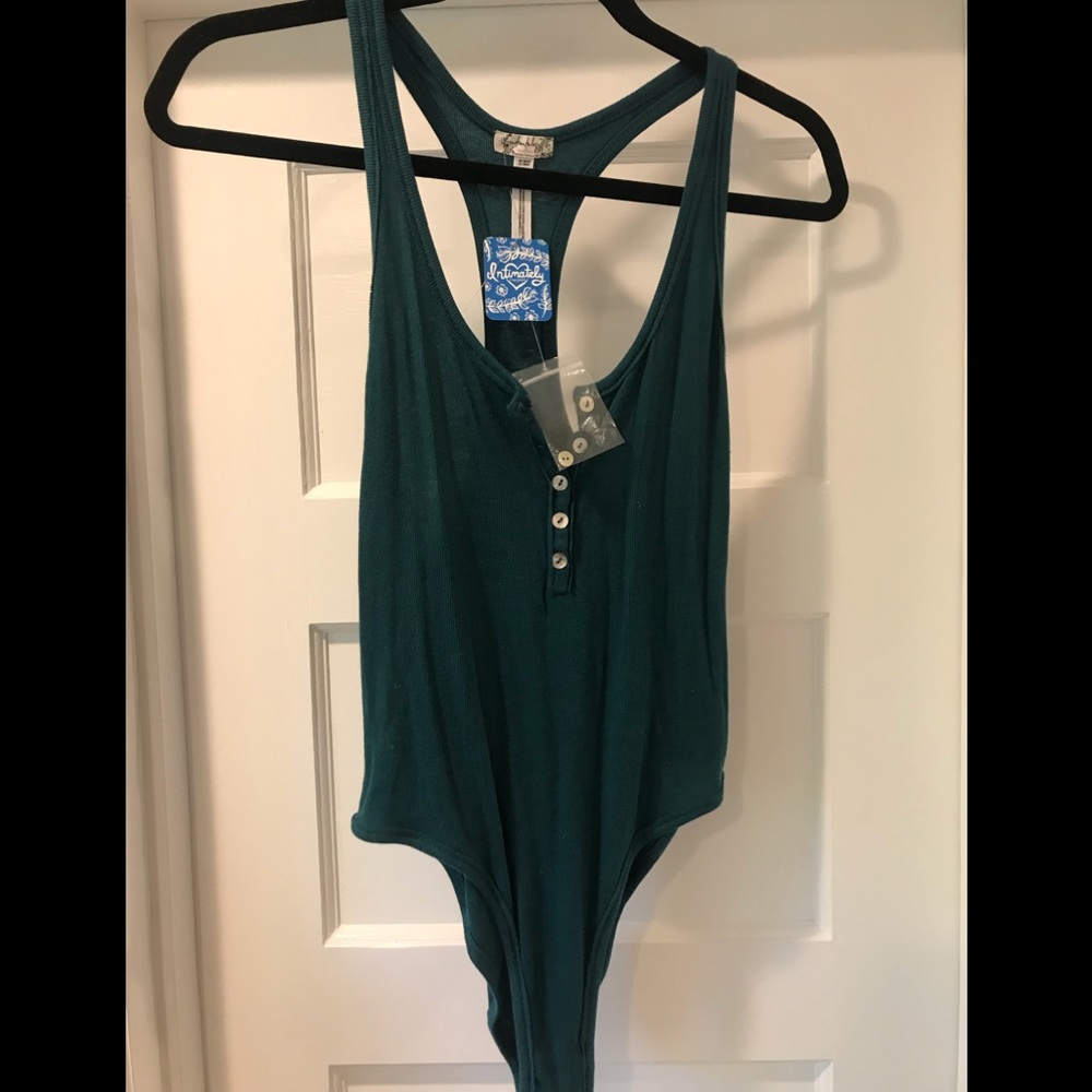 Free People Body Suit in Emerald
